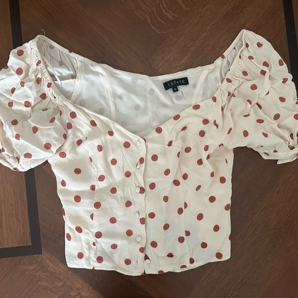 New vintage dot blouse 1 state - Picture 2 of 3